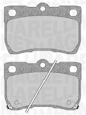 Brake Pad Set, disc brake - 363916060638 MAGNETI MARELLI