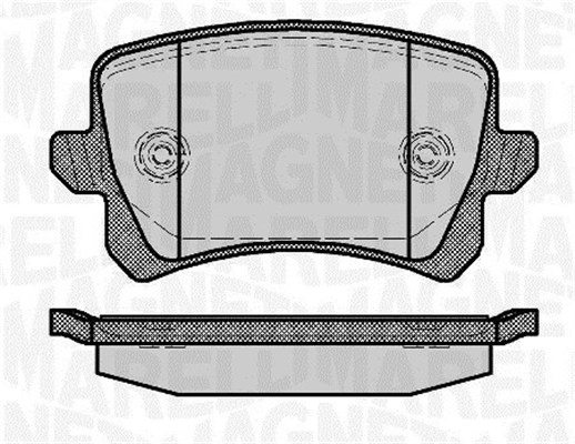 Kit pastiglie freno, Freno a disco - 363916060658 MAGNETI MARELLI