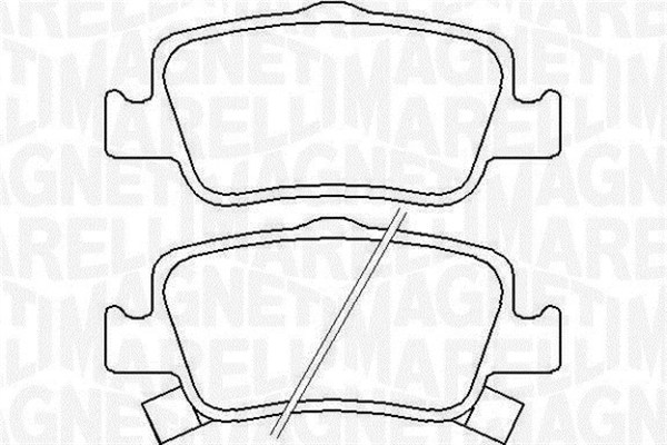 Brake Pad Set, disc brake - 363916060666 MAGNETI MARELLI