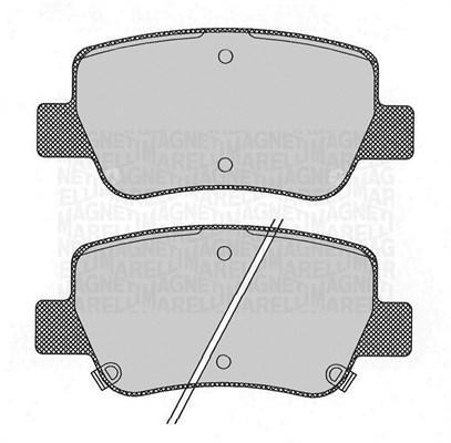 Brake Pad Set, disc brake - 363916060686 MAGNETI MARELLI