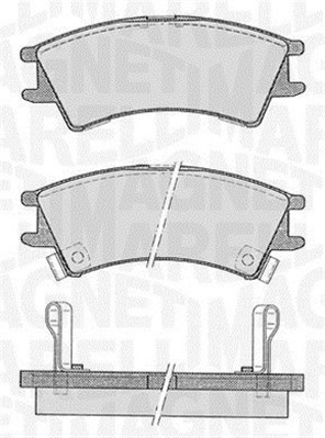 Brake Pad Set, disc brake - 363916060800 MAGNETI MARELLI