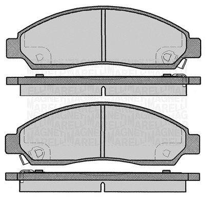 stabdžių trinkelių rinkinys, diskinis stabdys - 363916060802 MAGNETI MARELLI