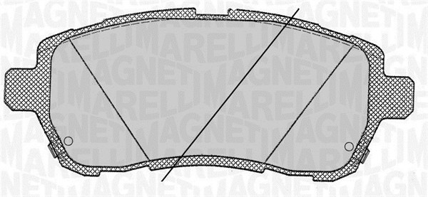 Brake Pad Set, disc brake - 363916060818 MAGNETI MARELLI