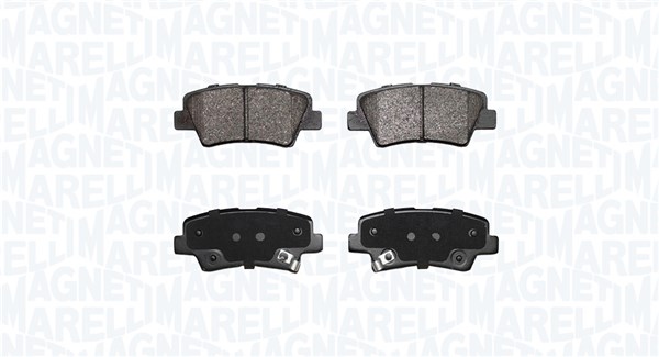 Комплект тормозных колодок, дисковый тормоз - 363916060852 MAGNETI MARELLI