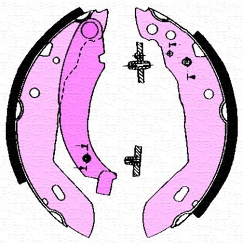 Brake Shoe - 360219196250 MAGNETI MARELLI