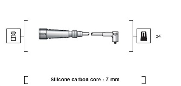 Ignition Cable Kit - 941318111123 MAGNETI MARELLI