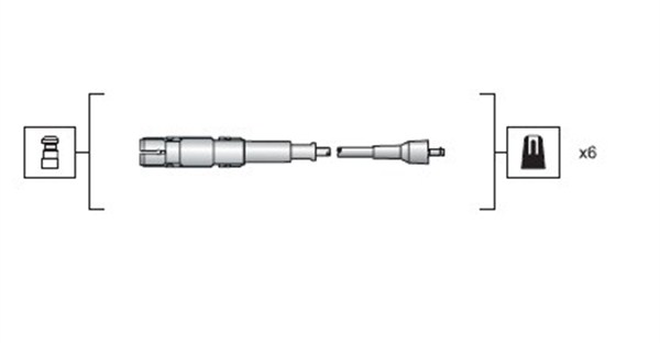uždegimo laido komplektas - 941318111149 MAGNETI MARELLI