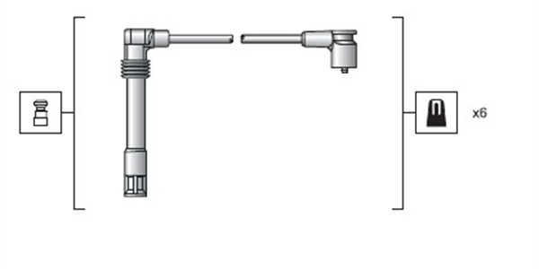 Ignition Cable Kit - 941318111162 MAGNETI MARELLI