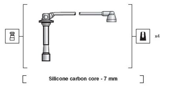 Ignition Cable Kit - 941318111180 MAGNETI MARELLI