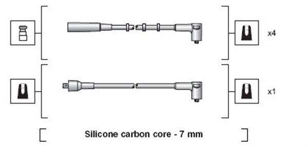 Ignition Cable Kit - 941318111212 MAGNETI MARELLI