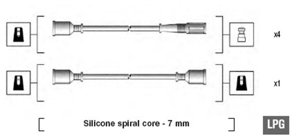 Ignition Cable Kit - 941095000580 MAGNETI MARELLI