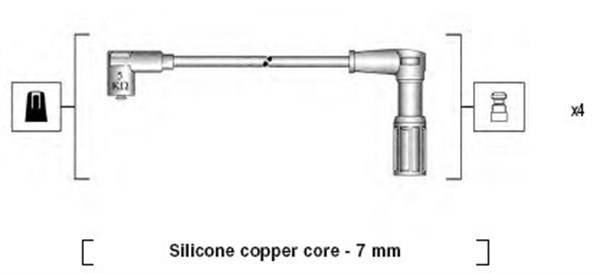 Ignition Cable Kit - 941095770615 MAGNETI MARELLI