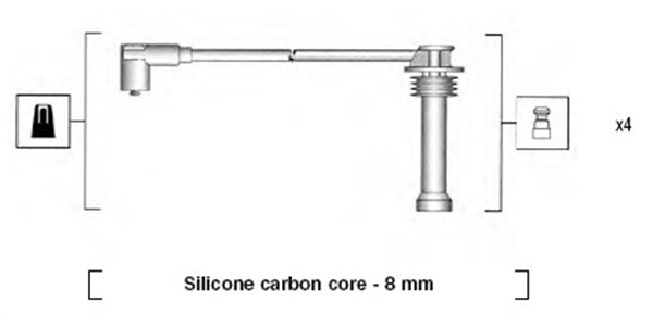 Ignition Cable Kit - 941185360787 MAGNETI MARELLI