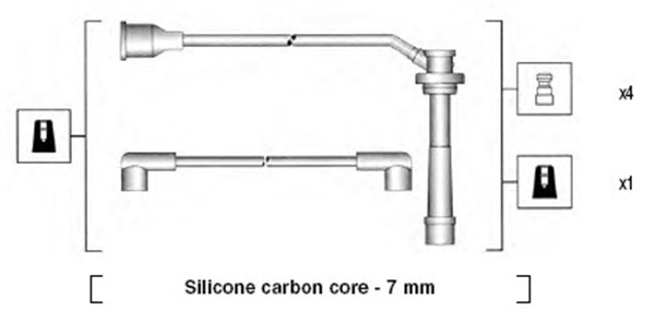 Ignition Cable Kit - 941285090845 MAGNETI MARELLI