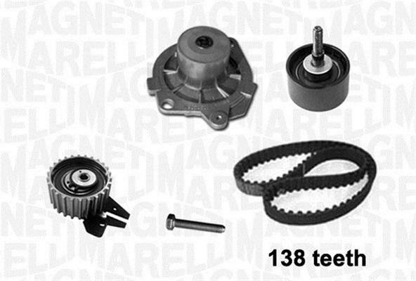 Water Pump & Timing Belt Set - 341403980001 MAGNETI MARELLI