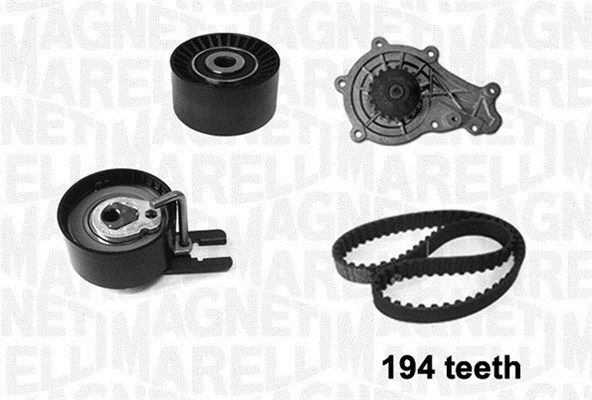 Водяной насос + комплект зубчатого ремня - 341404030001 MAGNETI MARELLI