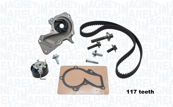 Pompa acqua + Kit cinghie dentate - 341405780001 MAGNETI MARELLI