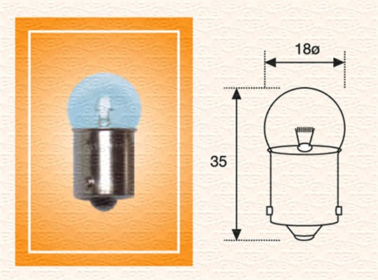 Glühlampe, Kennzeichenleuchte - 004009100000 MAGNETI MARELLI