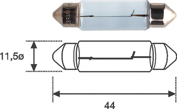 Bulb, licence plate light - 009461200000 MAGNETI MARELLI
