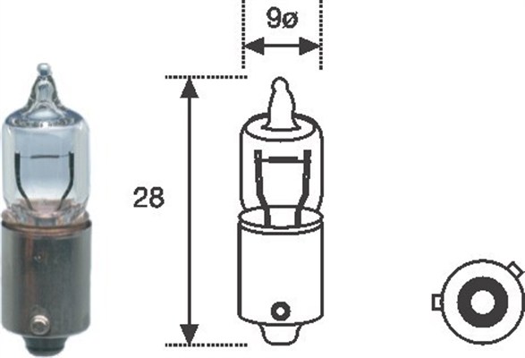 Bulb, tail light - 002701100000 MAGNETI MARELLI