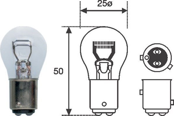 Bulb, stop light - 008529100000 MAGNETI MARELLI