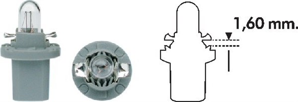 Bulb, instrument lighting - 003724100000 MAGNETI MARELLI