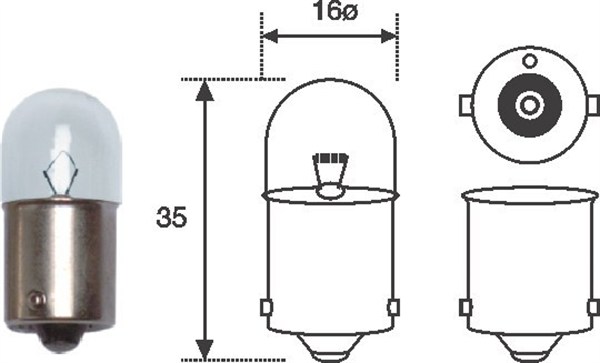 Bulb, tail light - 004008100000 MAGNETI MARELLI