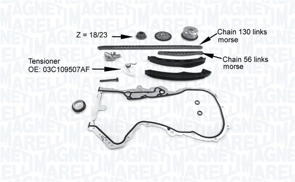 Timing Chain Kit - 341500001200 MAGNETI MARELLI