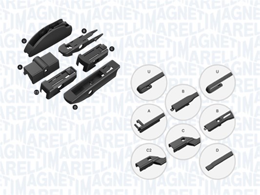 Wiper Blade - 000713617410 MAGNETI MARELLI