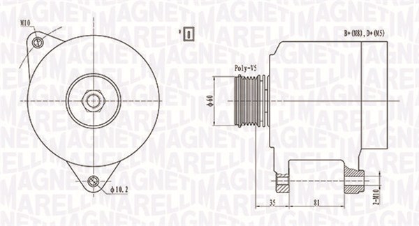 Генератор - 063731139010 MAGNETI MARELLI