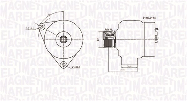 Alternator - 063731209010 MAGNETI MARELLI