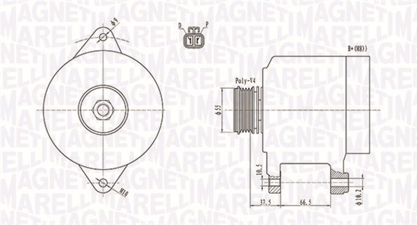 Alternatore - 063731283010 MAGNETI MARELLI
