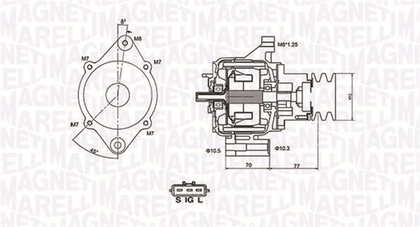 Alternator - 063731367010 MAGNETI MARELLI