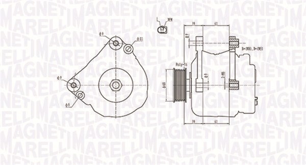 Alternatore - 063731402010 MAGNETI MARELLI