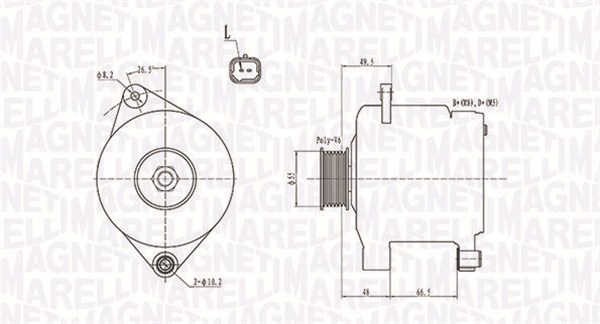 Alternatore - 063731444010 MAGNETI MARELLI