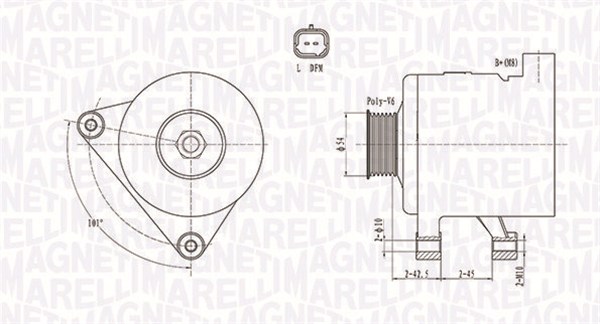 Alternator - 063731498010 MAGNETI MARELLI