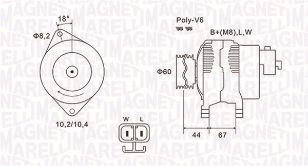 Alternatore - 063731526010 MAGNETI MARELLI
