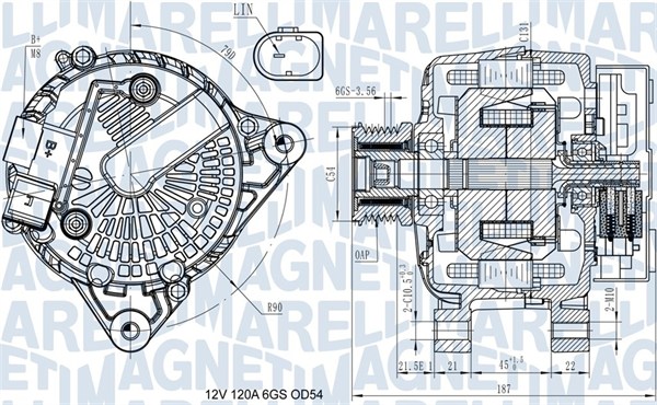 Alternatore - 063731545910 MAGNETI MARELLI