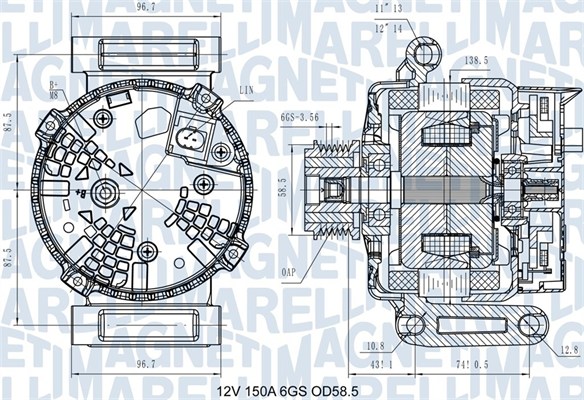 Alternatore - 063731546110 MAGNETI MARELLI