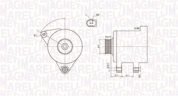 Alternator - 063731546010 MAGNETI MARELLI