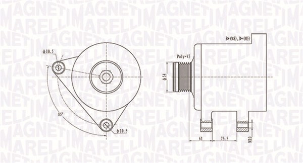 Alternator - 063731559010 MAGNETI MARELLI