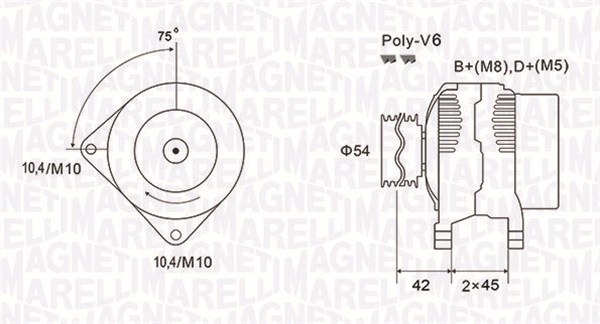 Alternatore - 063731564010 MAGNETI MARELLI