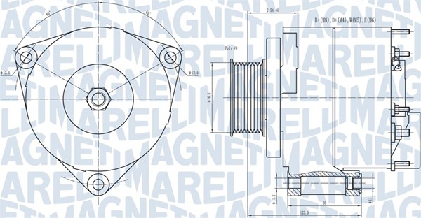 Alternator - 063731593010 MAGNETI MARELLI