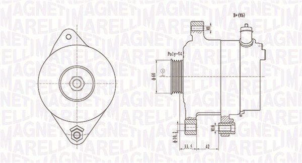Alternatore - 063731595010 MAGNETI MARELLI