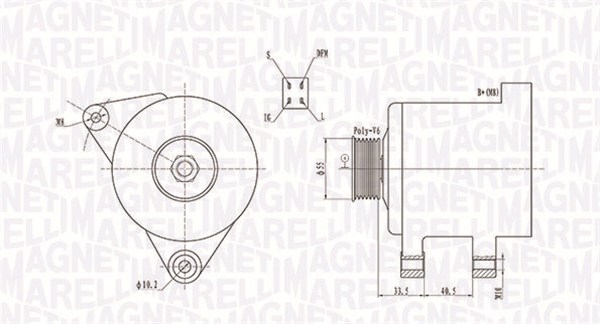 Alternator - 063731605010 MAGNETI MARELLI