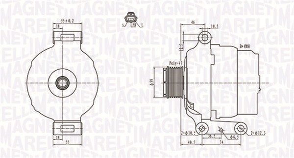 Alternator - 063731639010 MAGNETI MARELLI