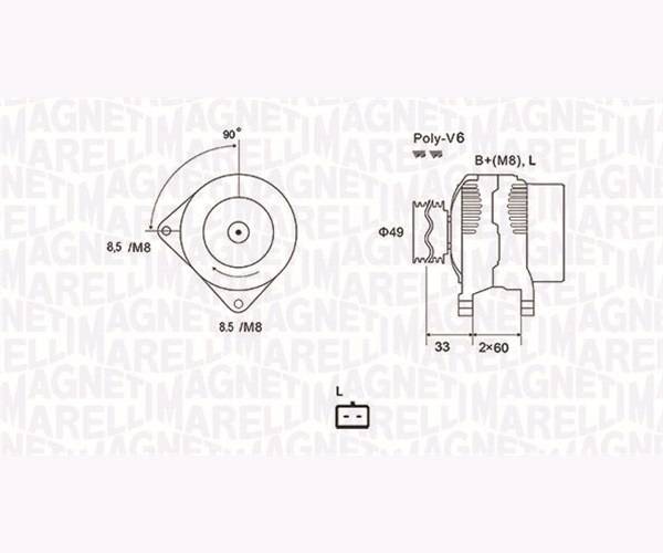 Alternatore - 063731661010 MAGNETI MARELLI