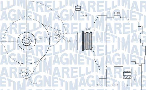 Alternator - 063731665010 MAGNETI MARELLI