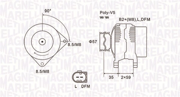 Alternatore - 063731675010 MAGNETI MARELLI