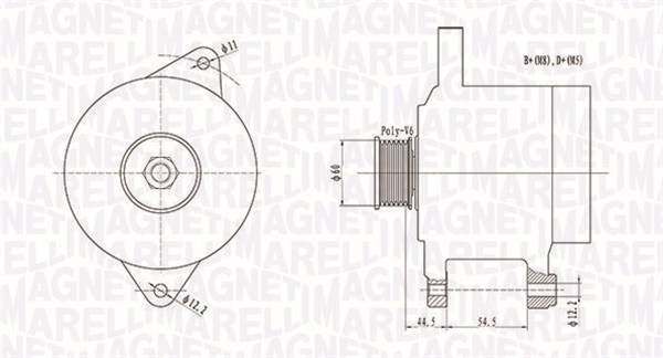 Alternator - 063731718010 MAGNETI MARELLI